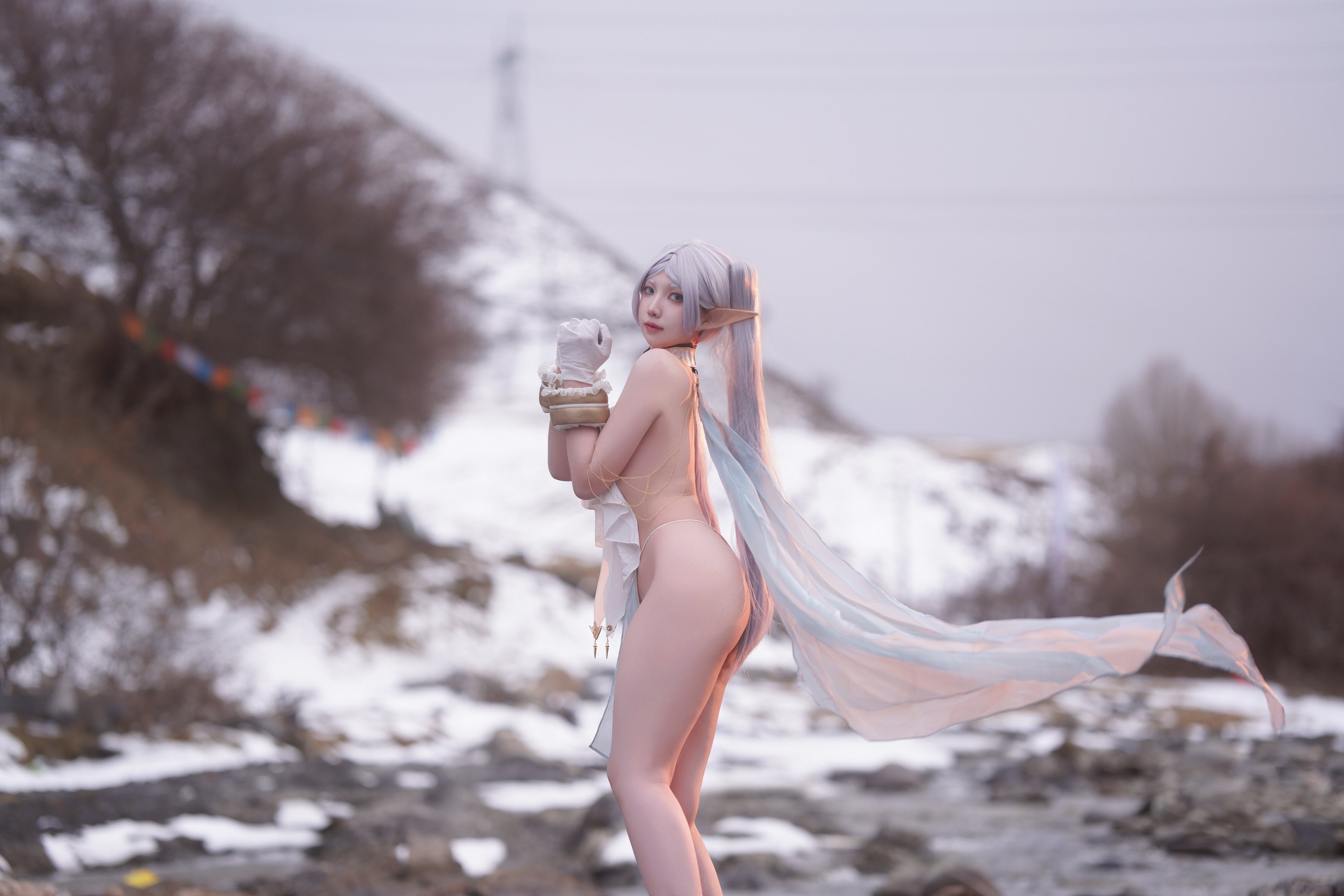 图片[1]-小和甜酒 – NO.012 雪山 菲伦芙莉莲 (橙风千雅)[88P]-XikXak